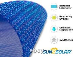 Blue 18 Ft X 36 Ft Rectangle Solar Cover 1200 Series Heat Retaining Blanket