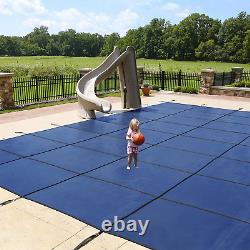 Blue Wave 15-Ft X 30-Ft Rectangular in Ground Pool Safety Cover Blue