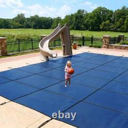 Blue Wave In-Ground Safety Pool Cover 38' x 20' Wear-Proof Polyethylene Blue
