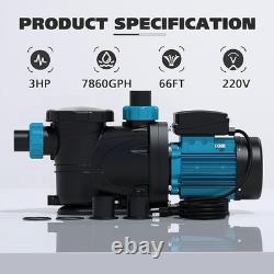 Bomgie in/Above Ground Pool Pump, 2HP 6950 GPH Swimming Pool Pump, 115V