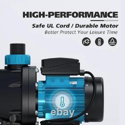 Bomgie in/Above Ground Pool Pump, 2HP 6950 GPH Swimming Pool Pump, 115V