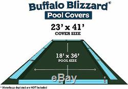 Buffalo Blizzard 18 x 36 Rectangle Supreme Swimming Pool Winter Cover -12 YR WTY