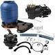 Bundle Set 12 Sand Filter With 1/3hp Pool Pump Above Ground Swimming 2400gph