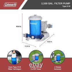 Coleman Power Steel 22' x 52 Frame Above Ground Swimming Pool Set, Gray (Used)