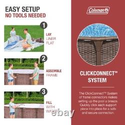 Coleman Power Steel Swim Vista 18' x 48 Above Ground Swimming Pool Set (Used) Coleman Power Steel Swim Vista 18' x 48 Above Ground Swimming Pool Set (Used)