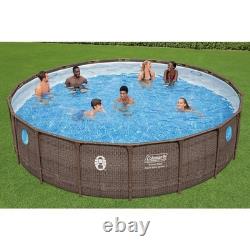 Coleman Power Steel Swim Vista 18' x 48 Above Ground Swimming Pool Set (Used) Coleman Power Steel Swim Vista 18' x 48 Above Ground Swimming Pool Set (Used)
