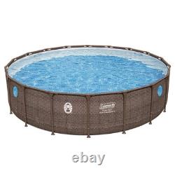 Coleman Power Steel Swim Vista 18' x 48 Above Ground Swimming Pool Set (Used) Coleman Power Steel Swim Vista 18' x 48 Above Ground Swimming Pool Set (Used)