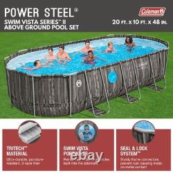 Coleman Power Steel Vista 20' x 48 Above Ground Swimming Pool Set (Open Box)