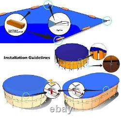 ColourTree Inground Above Ground WInter Pool Cover Oval (We Make Custom Sizes)