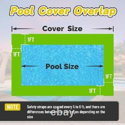 ColourTree Inground Pool Safety Cover Triple Stitched & Rain Permeability