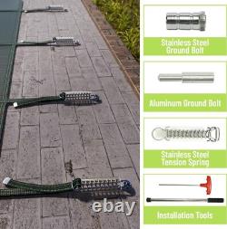 ColourTree Inground Pool Safety Cover Triple Stitched & Rain Permeability