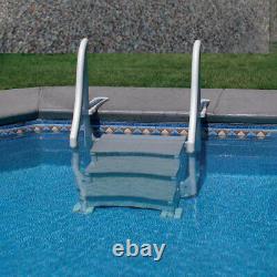 Confer CCXIG Gray Inground Swimming Pool Grand Entry Curve Steps Stairs + Mat