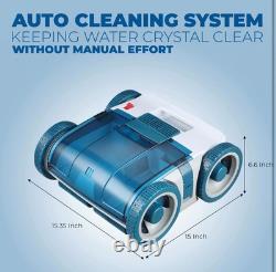 Cordless Robotic Pool Cleaner In Ground Pools 150min Runtime Wall Climbing Wi-Fi Cordless Robotic Pool Cleaner In Ground Pools 150min Runtime Wall Climbing Wi-Fi