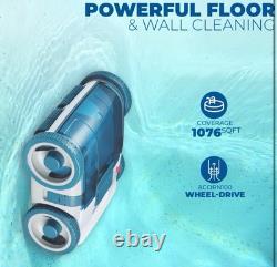Cordless Robotic Pool Cleaner In Ground Pools 150min Runtime Wall Climbing Wi-Fi
