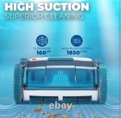 Cordless Robotic Pool Cleaner In Ground Pools 150min Runtime Wall Climbing Wi-Fi