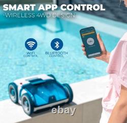 Cordless Robotic Pool Cleaner In Ground Pools 150min Runtime Wall Climbing Wi-Fi