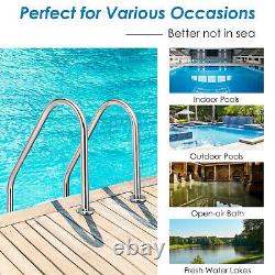 Costway Stainless Steel 2-Step Swimming Pool Ladder Non-Slip for In Ground Pools