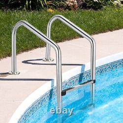 Costway Stainless Steel 3-Step Swimming Pool Ladder In-Ground with Anti-Slip Step