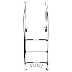 Costway Stainless Steel 3-Step Swimming Pool Ladder Non-Slip for In Ground Pools