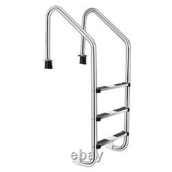 Costway Swimming Pool Ladder In-Ground Stainless Steel 3-Step with Anti-Slip Step