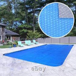 Crystal Blue Pool Solar Cover 40'x20' Rectangular Blue/Silver In Ground+Outdoor