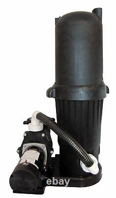 Deluxe In-Ground Swimming Pool 200SF Cartridge Filter System 2 Speed Pump 1.5HP