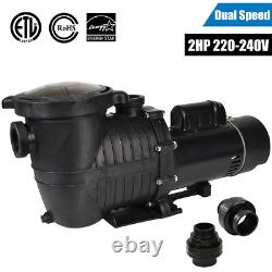 Dual Speed 2HP INGROUND Swimming POOL PUMP Strainer Energy Saving 230V Hayward