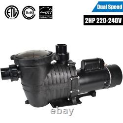 Dual Speed 2HP INGROUND Swimming POOL PUMP Strainer Energy Saving 230V Hayward