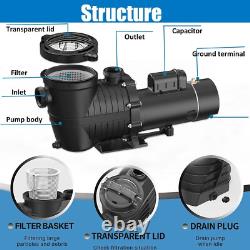 Dual Speed 2HP INGROUND Swimming POOL PUMP Strainer Energy Saving 230V Hayward