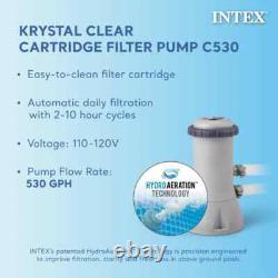 Easy Set 15 ft. Round x 33 in. D Inflatable Pool 530 GPH Filter Pump. 2587