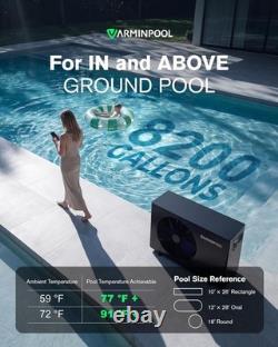 Electric Pool Heat Pump for Above and In Ground Swimming Pool Efficient 30000BTU