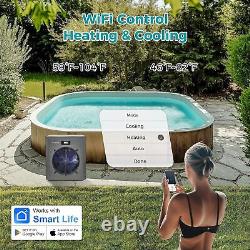 Electric Pool Heater 16000 BTU Heat Pump for Above/In-Ground Swim Pool Efficient