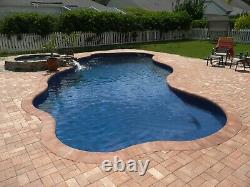 Fiberglass Freeform swimming Pool Dark Blue Delivery to Va-MD-DE-Oh-Pa-NJ-NC