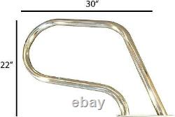 Fibropool Swimming Pool Hand Rail with Quick Mount Base Small 30 x 22 NEW