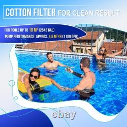 Flodream Sand Filter Pump for In/Above Ground Swimming Pools, Max 1189GPH for Up