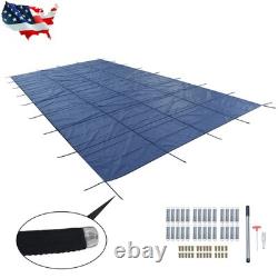For 20'x40' Rectangle Winter Safety Pool Cover For Inground Swimming Pools Blue For 20'x40' Rectangle Winter Safety Pool Cover For Inground Swimming Pools Blue
