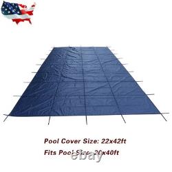 For 20'x40' Rectangle Winter Safety Pool Cover For Inground Swimming Pools Blue