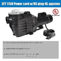 For Hayward 2.5 HP Swimming Pool Pump Inground 98' Hmax 9000GPH 2'' NPT 110-240V