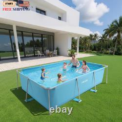 Frame above Ground Swimming Pool, 118 X 78 X 30 in Rectangular Steel Metal Frame
