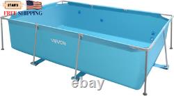 Frame above Ground Swimming Pool, 118 X 78 X 30 in Rectangular Steel Metal Frame
