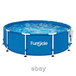 Funsicle 10' x 30 Outdoor Activity Round Frame Above Ground Swimming Pool Set