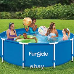 Funsicle 10' x 30 Outdoor Activity Round Frame Above Ground Swimming Pool Set