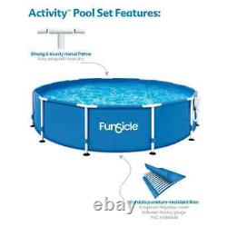 Funsicle 12' x 30 Outdoor Activity Round Frame Above Ground Swimming Pool Set