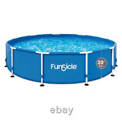 Funsicle 12' x 30 Outdoor Activity Round Frame Above Ground Swimming Pool Set