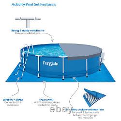 Funsicle 15' x 36 Outdoor Activity Round Frame Above Ground Swimming Pool Set