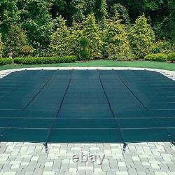 GLI Secur-A-Pool Swimming Pool Mesh Rectangle Safety Cover with Security Anchors