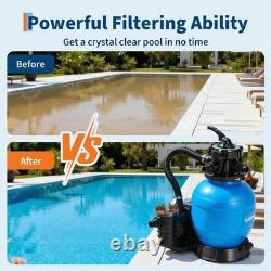 Garvee Sand Filter Pump System Swimming Pool Pump 1/2HP Above/Inground Pool Pump