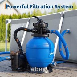 Garvee Sand Filter Pump System Swimming Pool Pump 1/2HP Above/Inground Pool Pump