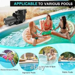 Generic 2HP Swimming Pool Pump In/Above Ground with Motor Strainer Filter Basket