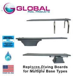 Global Pool Product 6' White Diving Board Replacement for Inground Swimming Pool
